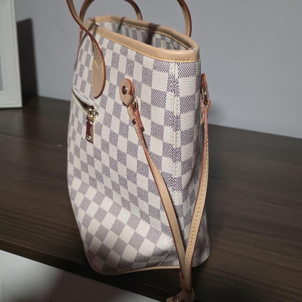 Checkard Tote  NEW - Picture 3 of 6